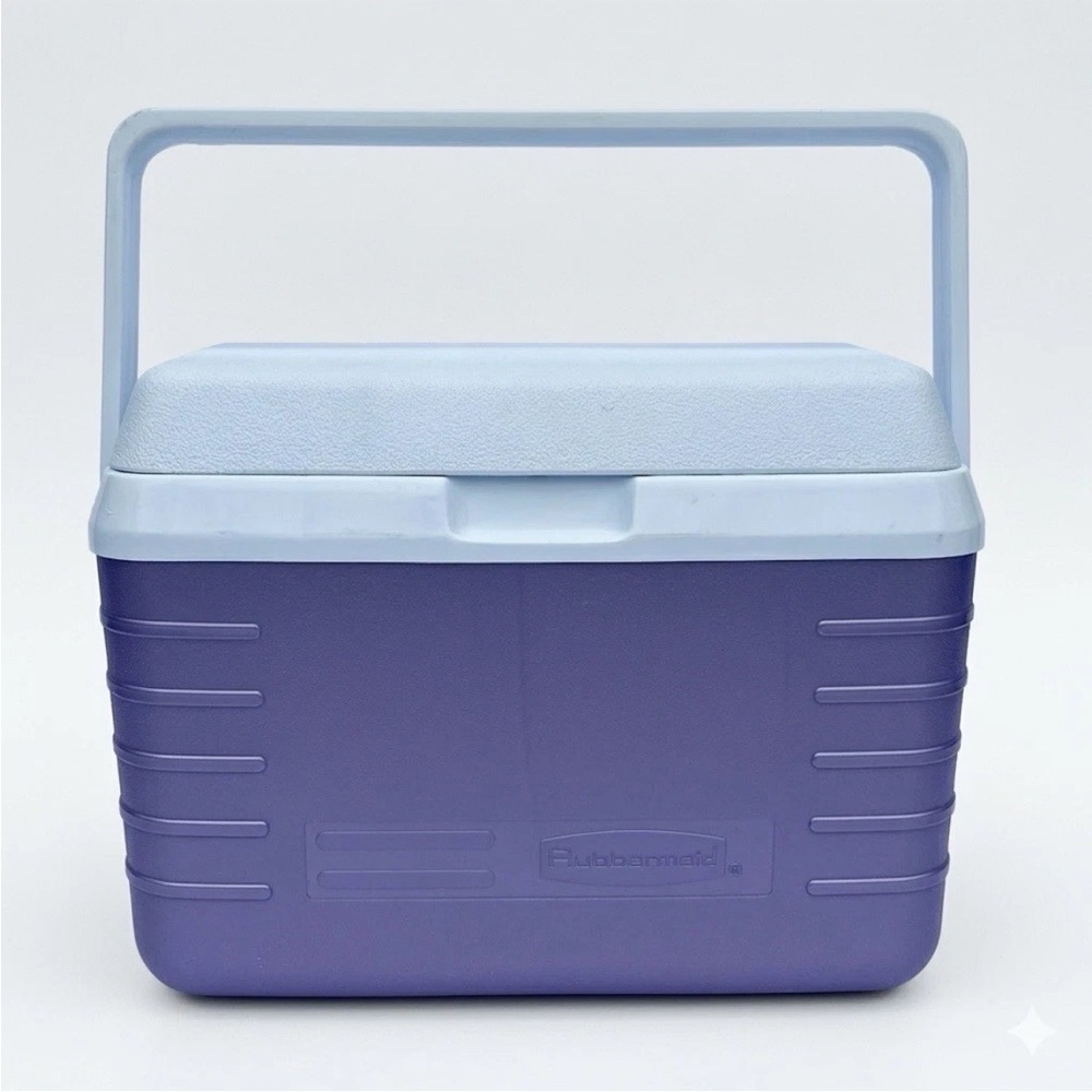 Vintage Rubbermaid Mini Ice Chest Cooler Lunch Box Metallic Purple 2901 3qt